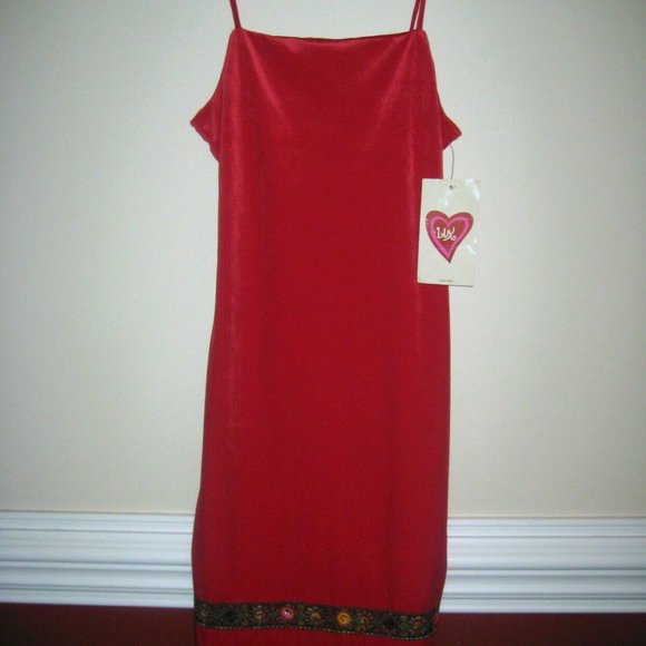 NWT LUX Girl's Red Dress Size L - Picture 1 of 2